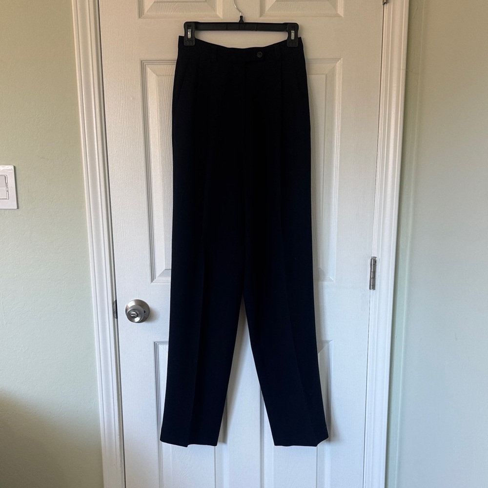 Vintage J.Crew Navy Wool Pleat Front Trouser